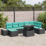 vidaXL Tuinbank Set 8 st Bruin poly rattan