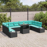 vidaXL Tuinbank Set 11 st Bruin poly rattan
