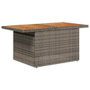 vidaXL Tuinbank Set met opslag 6 pcs Zwart Poly rattan