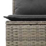 vidaXL Tuinbank Set met opslag 6 pcs Zwart Poly rattan