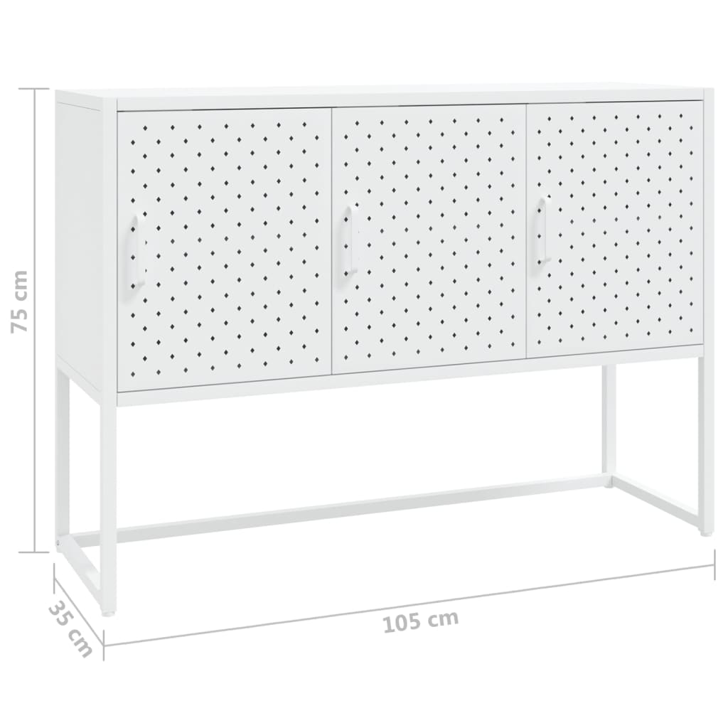 vidaXL Sideboard 105x35x75 cm steel black