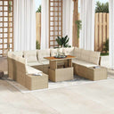 vidaXL Garden Sofa Set with Storage 10 pcs Black Poly Rattan