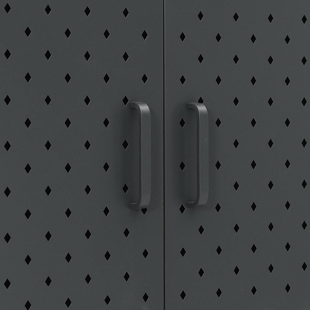 vidaXL Hoge kast 80x35x135 cm staal zwart