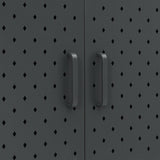 vidaXL Hoge kast 80x35x135 cm staal zwart