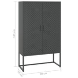 vidaXL Hoge kast 80x35x135 cm staal zwart