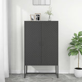 vidaXL Hoge kast 80x35x135 cm staal zwart