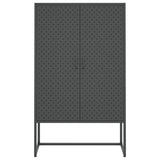vidaXL Hoge kast 80x35x135 cm staal zwart