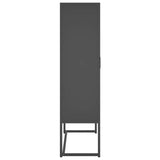 vidaXL Hoge kast 80x35x135 cm staal zwart
