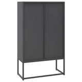 vidaXL Hoge kast 80x35x135 cm staal zwart