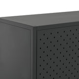 vidaXL Hoge kast 80x35x135 cm staal zwart