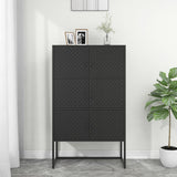vidaXL Hoge kast 80x35x135 cm staal zwart