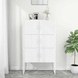 vidaXL Hoge kast 80x35x135 cm staal zwart