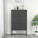 vidaXL Hoge kast 80x35x135 cm staal zwart