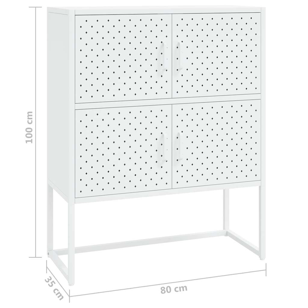 vidaXL Hoge kast 80x35x135 cm staal zwart