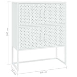 vidaXL Hoge kast 80x35x135 cm staal zwart