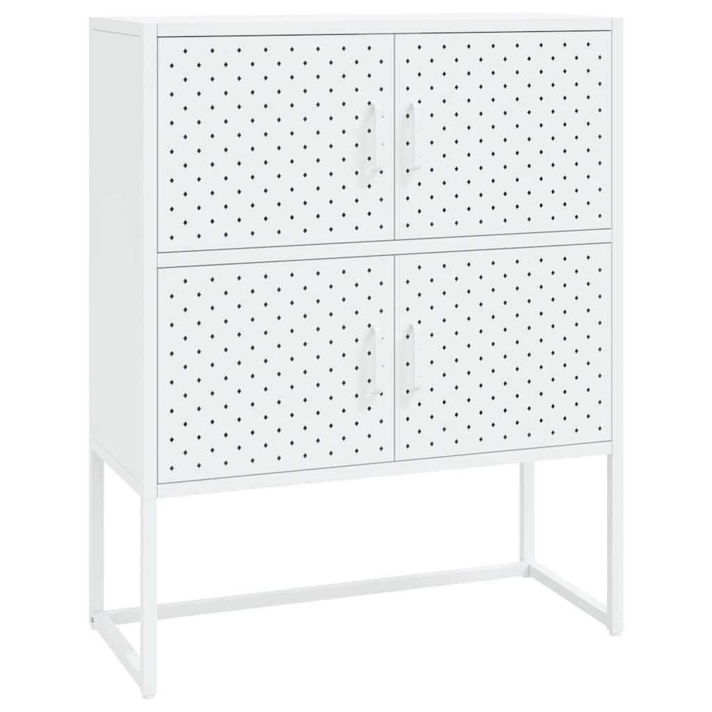 vidaXL Hoge kast 80x35x135 cm staal zwart