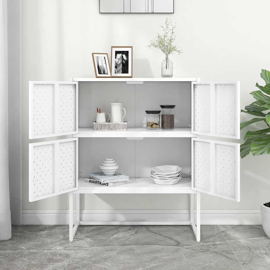 vidaXL Hoge kast 80x35x135 cm staal zwart