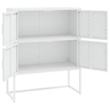vidaXL Hoge kast 80x35x135 cm staal zwart