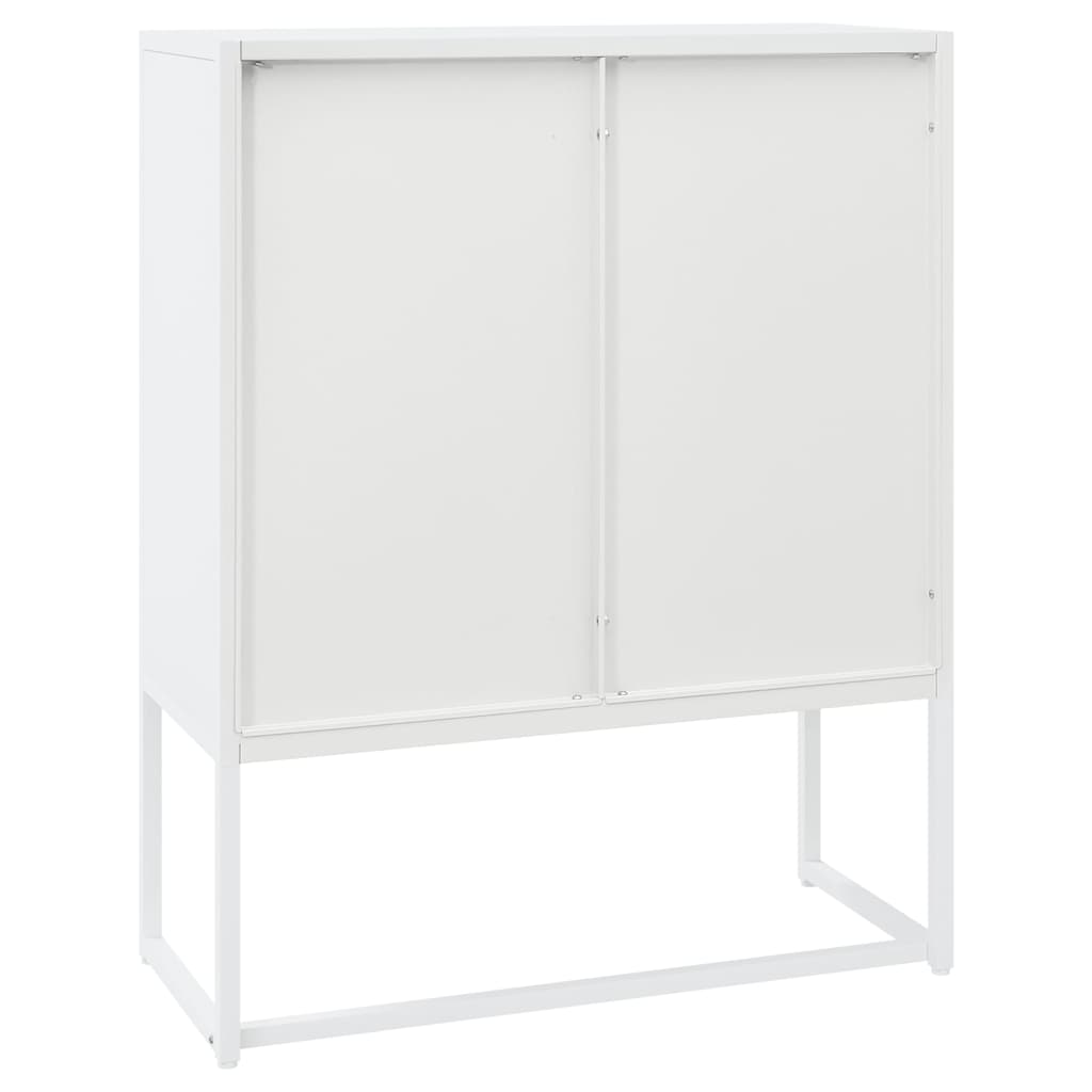 vidaXL Hoge kast 80x35x135 cm staal zwart