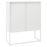 vidaXL Hoge kast 80x35x135 cm staal zwart