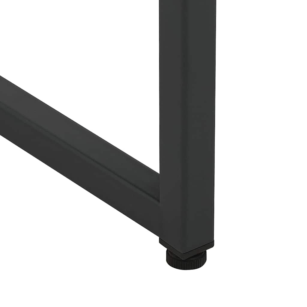 vidaXL Hoge kast 80x35x135 cm staal en gehard glas zwart