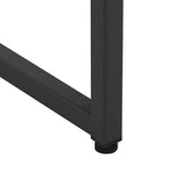 vidaXL Hoge kast 80x35x135 cm staal en gehard glas zwart
