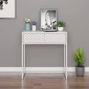 vidaXL Console Table 72x35x75 cm Steel White