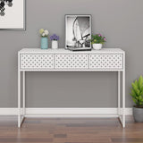vidaXL Console Table 72x35x75 cm Steel White