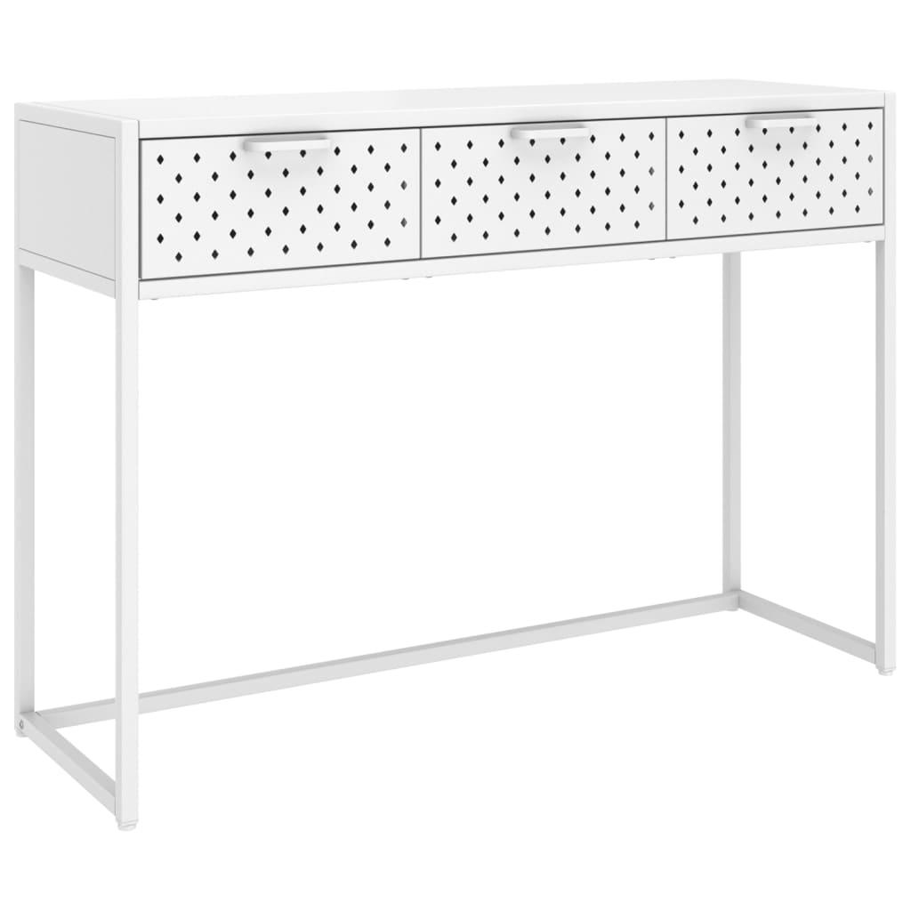 vidaXL Console Table 72x35x75 cm Steel White