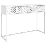 vidaXL Console Table 72x35x75 cm Steel White