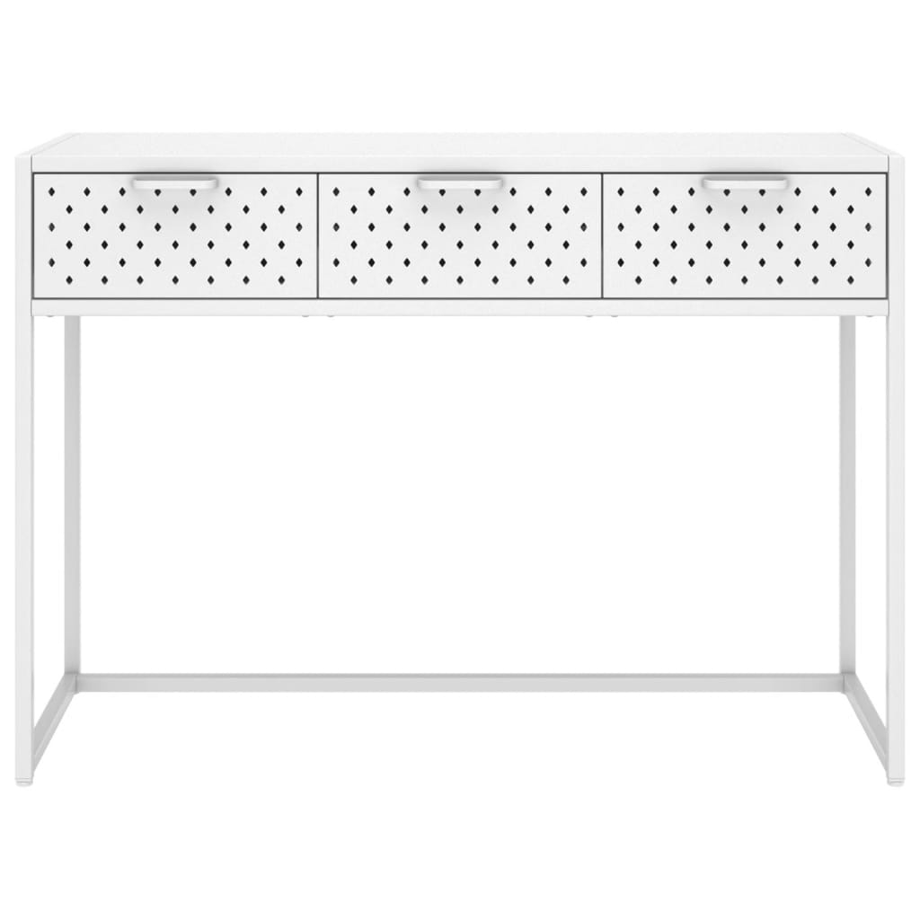 vidaXL Console Table 72x35x75 cm Steel White