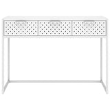vidaXL Console Table 72x35x75 cm Steel White