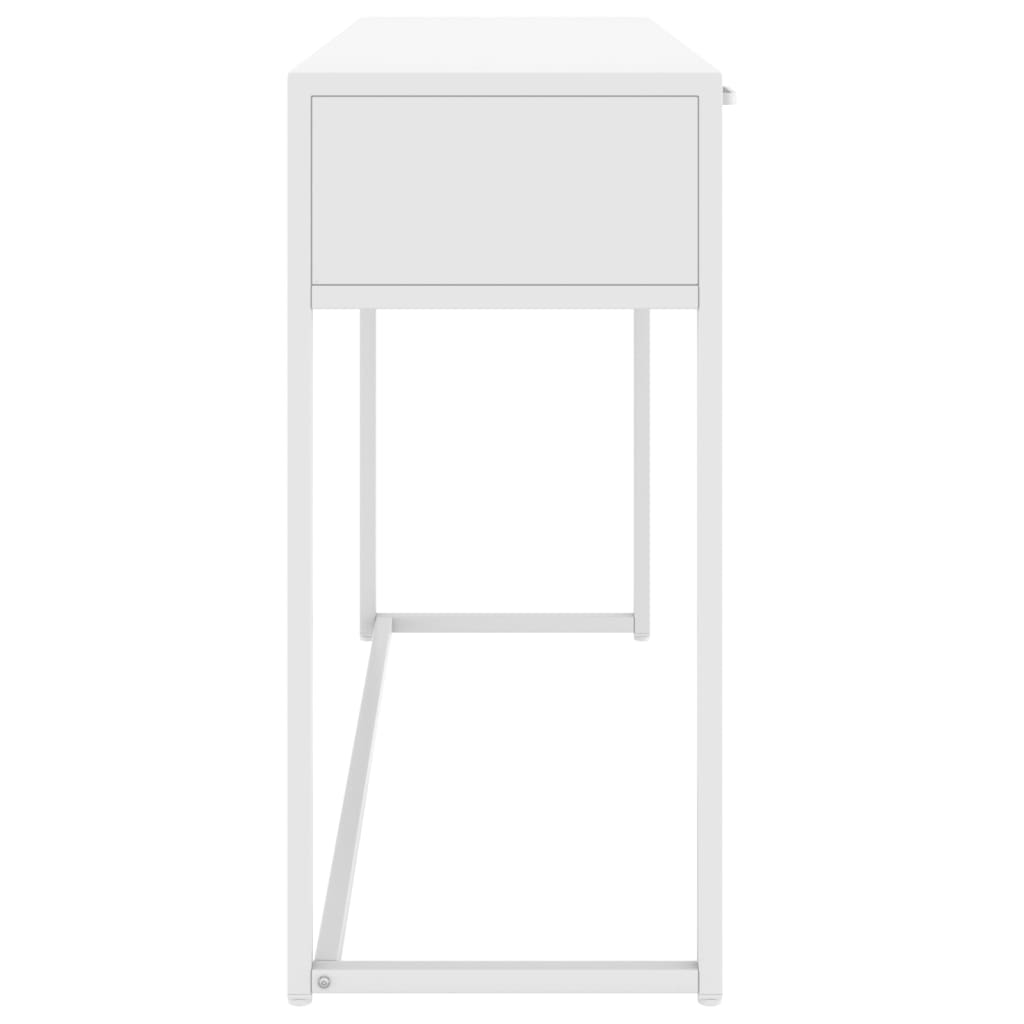 vidaXL Console Table 72x35x75 cm Steel White