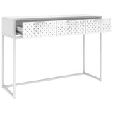 vidaXL Console Table 72x35x75 cm Steel White
