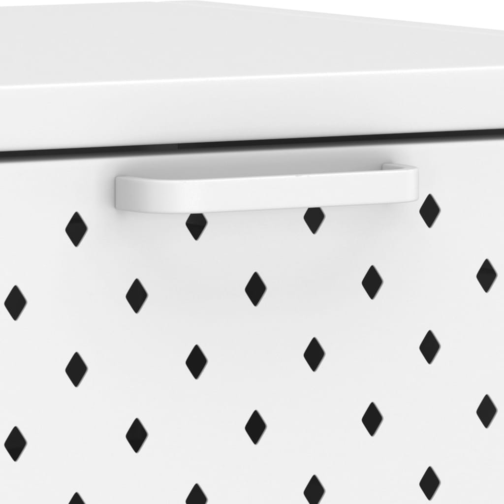 vidaXL Console Table 72x35x75 cm Steel White