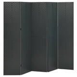 vidaXL Kamerschermen 2 st met 4 panelen 160x180 cm staal zwart