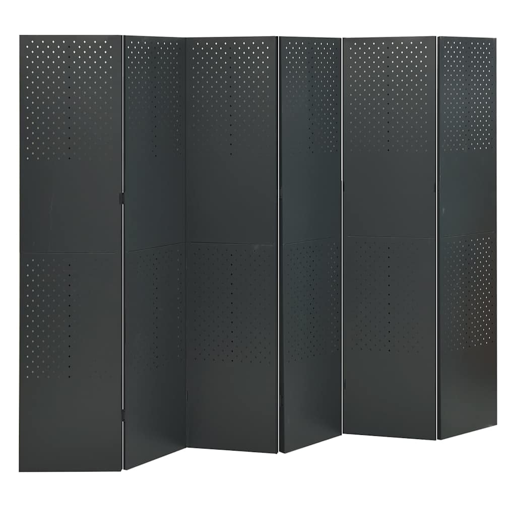 vidaXL Kamerschermen 2 st met 4 panelen 160x180 cm staal zwart