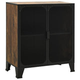 vidaXL Opbergkasten 2 st 72x36x82 cm metaal en MDF rustiek bruin