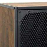 vidaXL Opbergkasten 2 st 72x36x82 cm metaal en MDF rustiek bruin