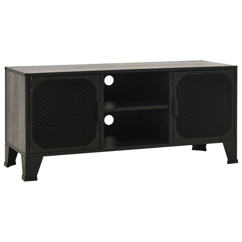 vidaXL Tv-meubel 105x36x47 cm metaal en MDF rustiek bruin