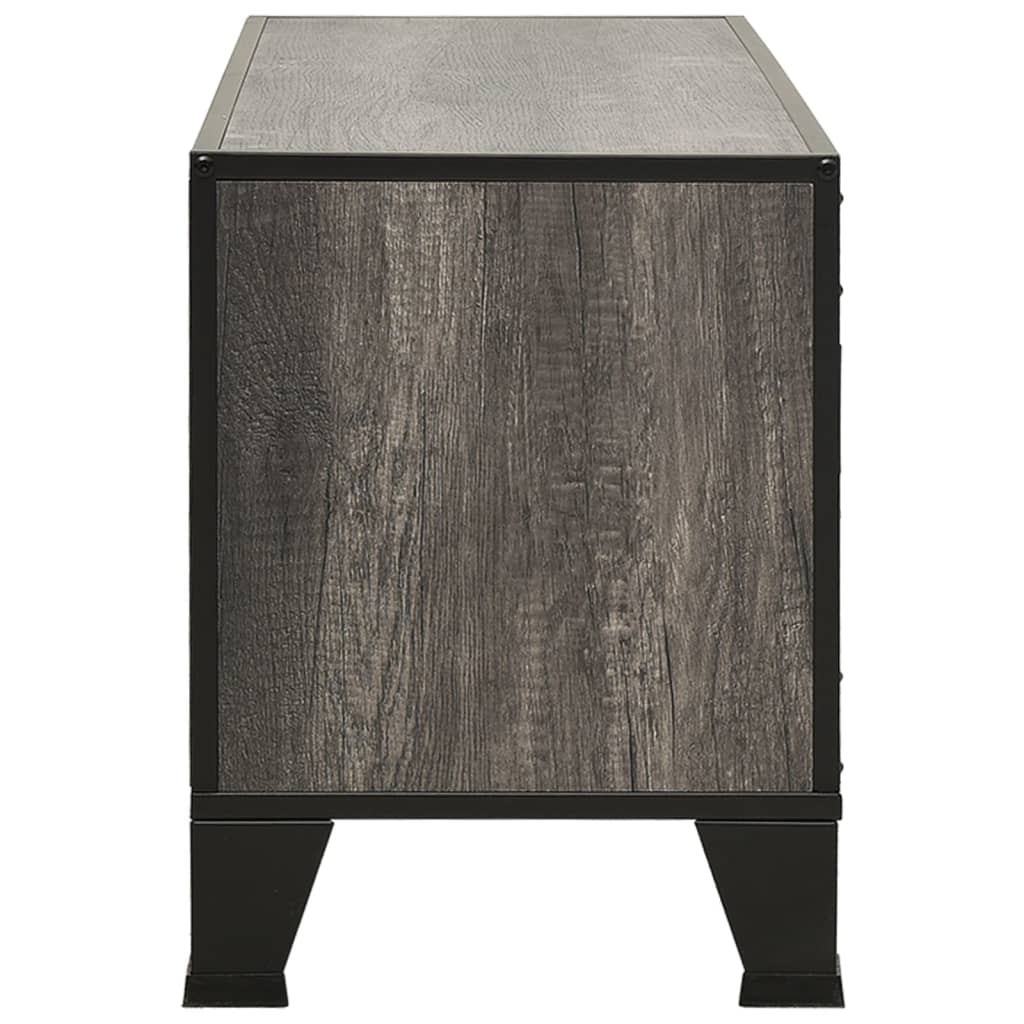 vidaXL Tv-meubel 105x36x47 cm metaal en MDF rustiek bruin
