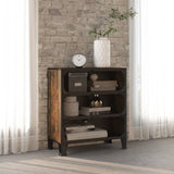 vidaXL Storage Cabinets 2 pcs 72x36x82 cm metal and MDF rustic brown