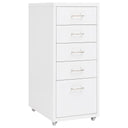 vidaXL Archiefkast met 5 lades 68,5 cm staal grijs
