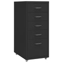 vidaXL Archiefkast met 5 lades 68,5 cm staal grijs