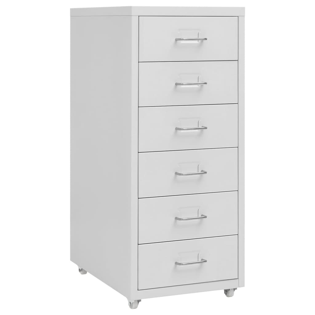 vidaXL Archiefkast met 5 lades 68,5 cm staal grijs
