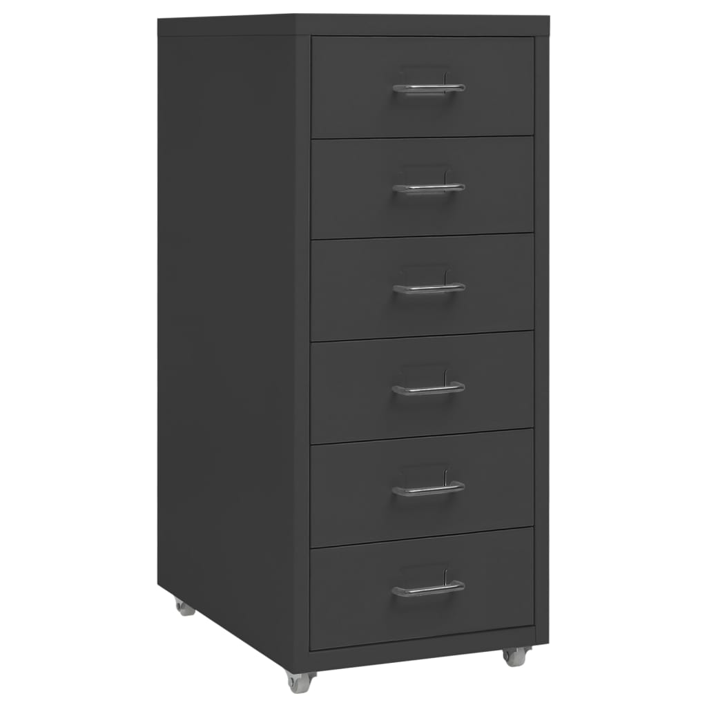 vidaXL Archiefkast met 5 lades 68,5 cm staal grijs