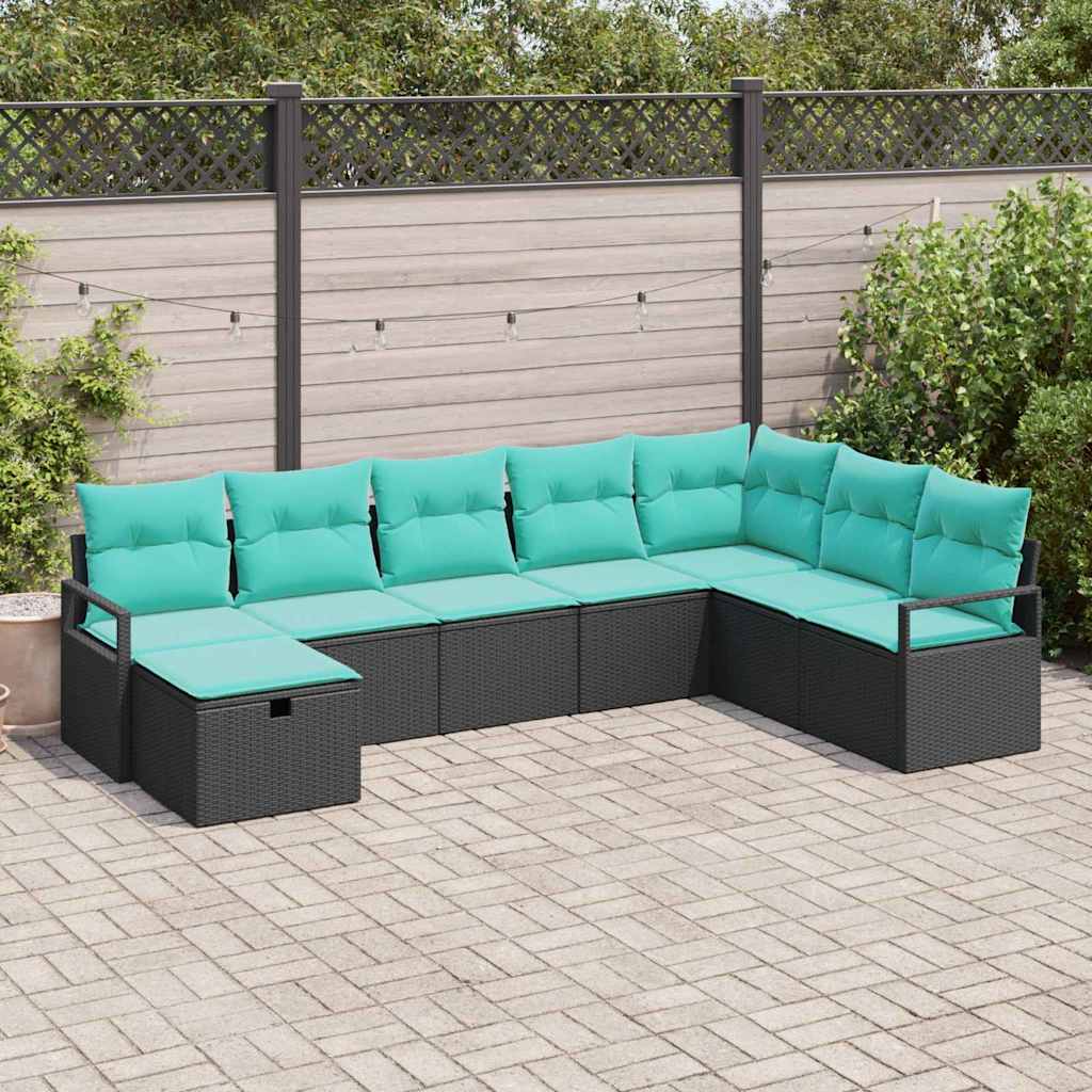 vidaXL Sofa with cushion and storage Brown poly rattan