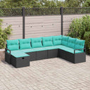 vidaXL Sofa with cushion and storage Brown poly rattan