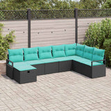 vidaXL Sofa with cushion and storage Brown poly rattan