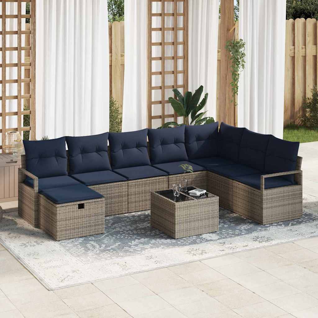 vidaXL Sofa with cushion and storage Brown poly rattan